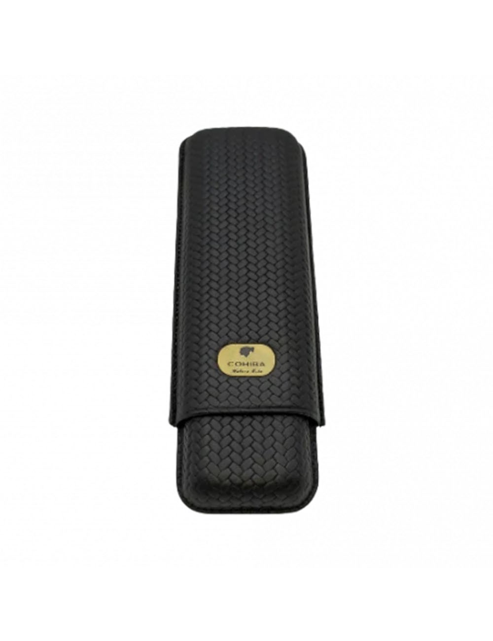 Регулируемый кожаный портсигар COHIBA на 2 сигары